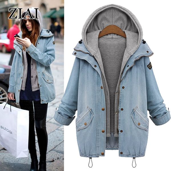 ziai 2020 spring denim jacket women loose two-piece coat fat vest plus size western fashion casual high street style zw-nz008, Tan;black
ziai 2020 spring denim jacket women loose two-piece coat fat vest plus size western fashion casual high street style zw-nz008, Tan;black