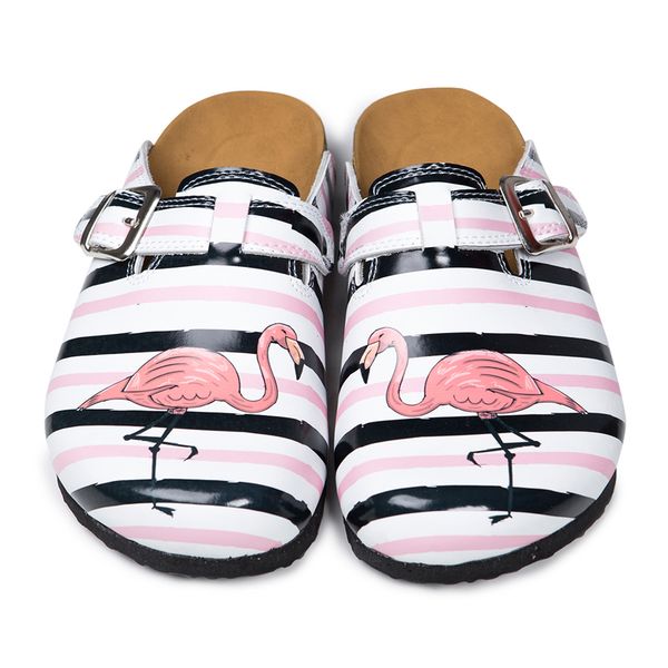 flamingo women's slippers, Black