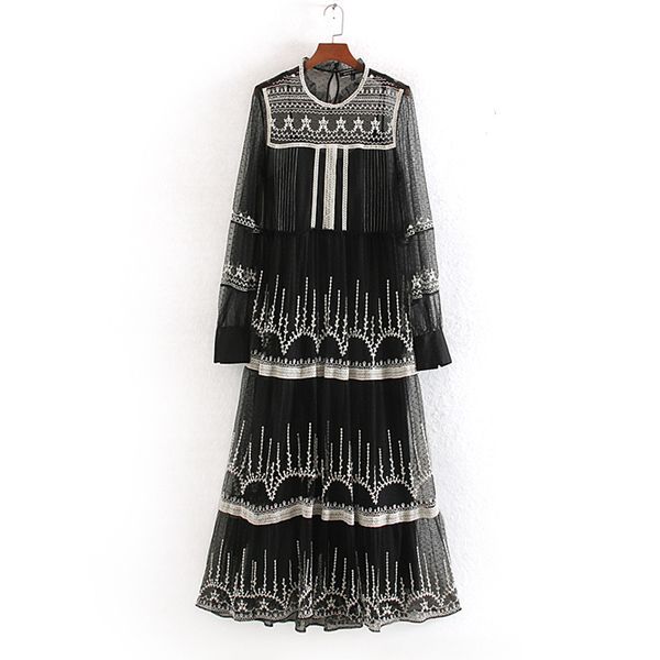 malina o neck dresses women fashion embroidery dress women elegant perspective loose ankle length dresses female ladies kn, Black;gray
malina o neck dresses women fashion embroidery dress women elegant perspective loose ankle length dresses female ladies kn, Black;gray