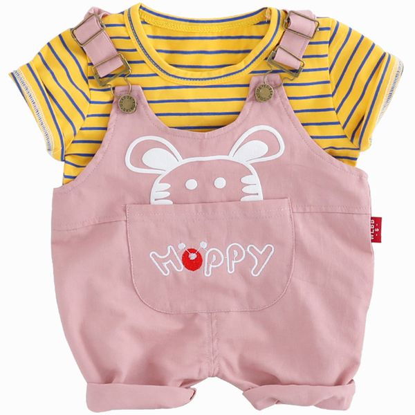 summer baby cartoon clothes boy girl t shirt overalls 2pcs/sets infant cotton garment toddler costume children casual tracksuit, White
summer baby cartoon clothes boy girl t shirt overalls 2pcs/sets infant cotton garment toddler costume children casual tracksuit, White