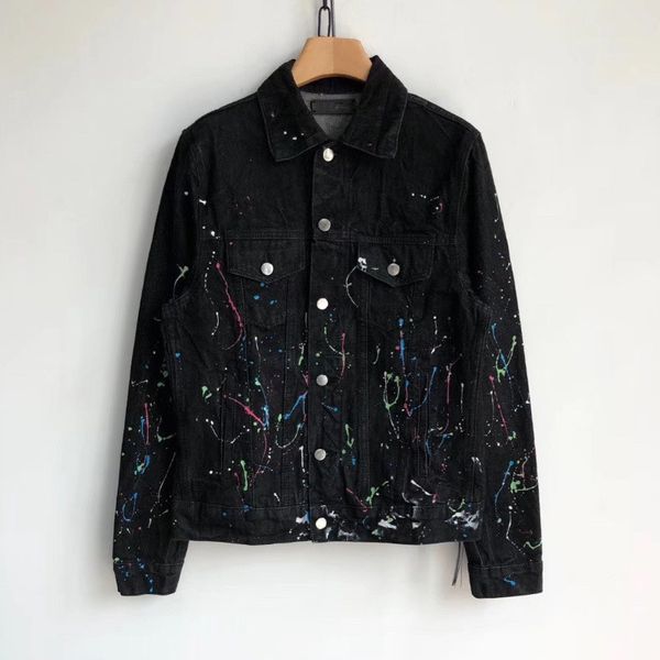 2 colors mens designer jackets color splash ink paint high street fashion brand hip hop jacket coat long sleeve denim jackets, Black
2 colors mens designer jackets color splash ink paint high street fashion brand hip hop jacket coat long sleeve denim jackets, Black