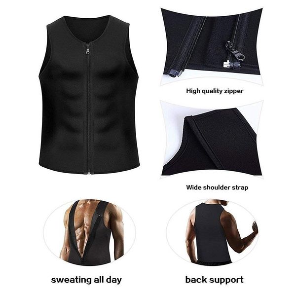 men's body shaper men waist trainer neoprene corset sweat black slimming gym waist trainer vest workout shirt sports underwear, White;black
men's body shaper men waist trainer neoprene corset sweat black slimming gym waist trainer vest workout shirt sports underwear, White;black