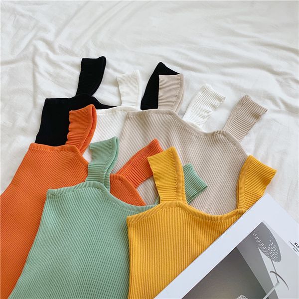 p shoot 2019 women's dress summer knitted small camisole women's underwear online celebrity render vest base, Black;white
p shoot 2019 women's dress summer knitted small camisole women's underwear online celebrity render vest base, Black;white