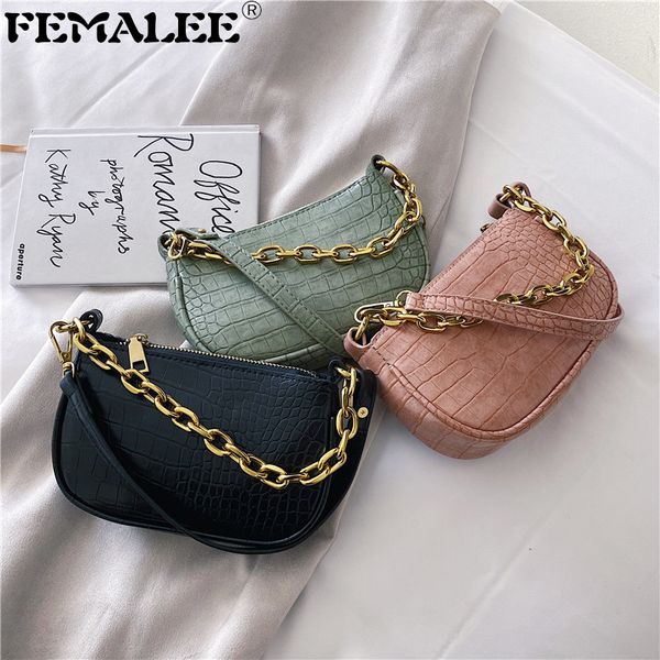 mini pu leather shoulder bags fashion crocodile pattern baguette bags for women 2020 chain design hand bag female
mini pu leather shoulder bags fashion crocodile pattern baguette bags for women 2020 chain design hand bag female