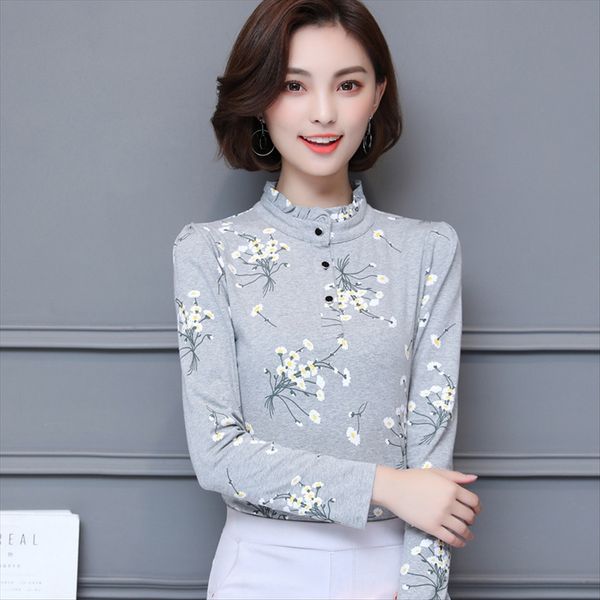 stand collar t- han feng large size t-shirt women's autumn long sleeve base shirt women's, White
stand collar t- han feng large size t-shirt women's autumn long sleeve base shirt women's, White