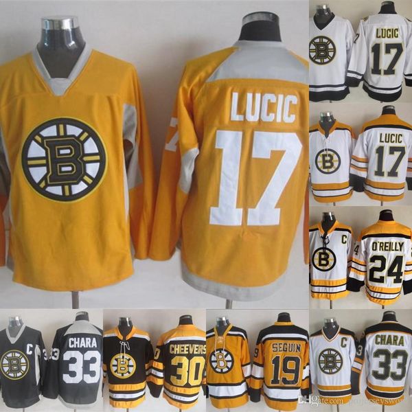 Boston 24 Terry O'Reill Bruins 33 Zdeno Chara Jersey 17 Milan Lugig 30 Gerry Cheevers Stitched Name and Number Hockey Jersey Black White
Boston 24 Terry O'Reill Bruins 33 Zdeno Chara Jersey 17 Milan Lugig 30 Gerry Cheevers Stitched Name and Number Hockey Jersey Black White