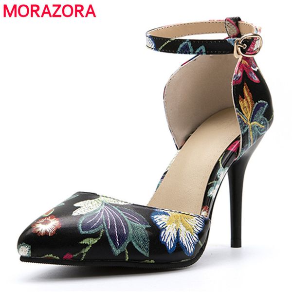 morazora plus size 31-46 new 2019 buckle strap women pumps pointed toe pu printing leather summer high heel ladies pumps, Black
morazora plus size 31-46 new 2019 buckle strap women pumps pointed toe pu printing leather summer high heel ladies pumps, Black