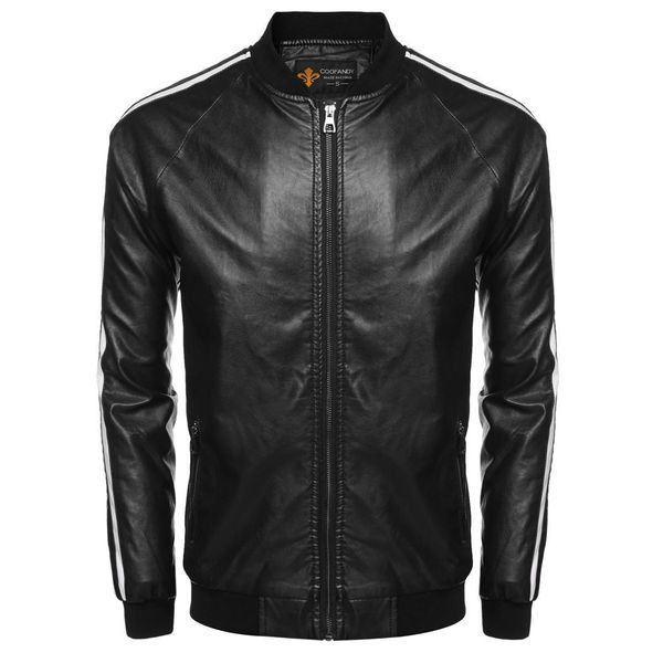 new men casual baseball collar long sleeve stripe baseball uniform pu faux autumn, winter leather jacket, Black;brown
new men casual baseball collar long sleeve stripe baseball uniform pu faux autumn, winter leather jacket, Black;brown