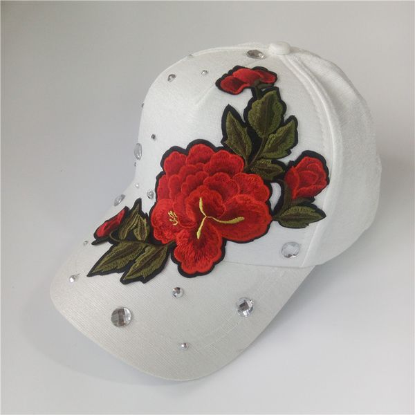 

new flower women's baseball cap diamond snapback hats outdoor sunsreen cap ajustable *chapeau femme fashion accessories, Blue;gray