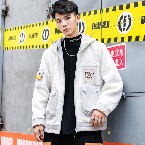 men's jackets letahou wear ins trend in autumn and winter 2021 hooded jacket zipper pocket lamb wool coat man, Black;brown
men's jackets letahou wear ins trend in autumn and winter 2021 hooded jacket zipper pocket lamb wool coat man, Black;brown