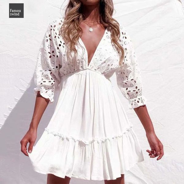 mini dresses summer v neck hollow out white beach sundress women batwing sleeve party vestidos fashion 2019, Black;gray
mini dresses summer v neck hollow out white beach sundress women batwing sleeve party vestidos fashion 2019, Black;gray