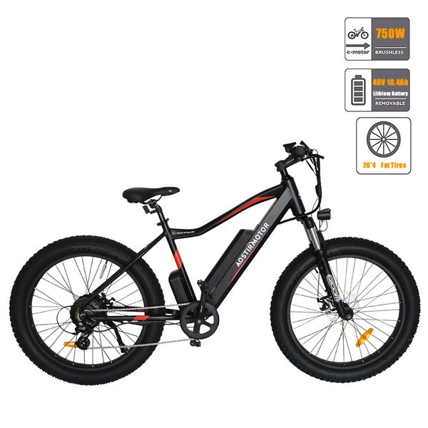 aostirmotor electric mountain bike fat tire electric bicycle beach cruiser bike 750w al alloy ebike 48v 10.4ah lithium battery
aostirmotor electric mountain bike fat tire electric bicycle beach cruiser bike 750w al alloy ebike 48v 10.4ah lithium battery