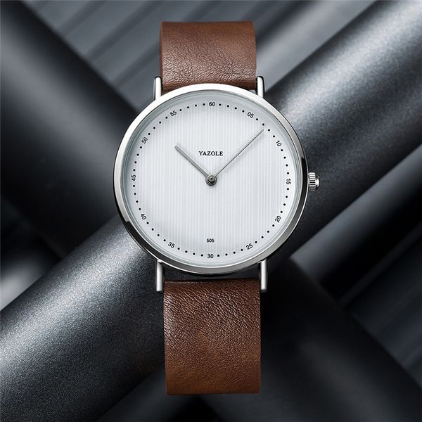 yazole watch men fashion simple waterproof quartz sports clock man yazole wristwatch new leather men watches reloj hombre 505, Slivery;brown
yazole watch men fashion simple waterproof quartz sports clock man yazole wristwatch new leather men watches reloj hombre 505, Slivery;brown