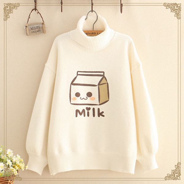 зимняя одежда новый студентки свободный свитер мультфильм milk box высокий воротник set head свитер, White;black
зимняя одежда новый студентки свободный свитер мультфильм milk box высокий воротник set head свитер, White;black