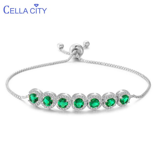 cellacity round emerald gemstones bracelet for women simple design geometry silver 925 jewelry rose gold color length adjustable, Black
cellacity round emerald gemstones bracelet for women simple design geometry silver 925 jewelry rose gold color length adjustable, Black