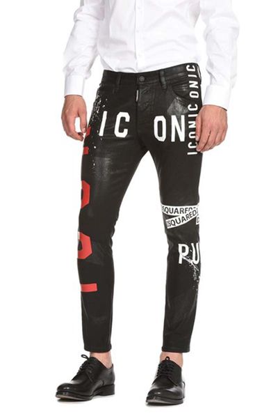 fall men's jeans black korean lettering slim slim pants youth stretch european and american casual pants, Blue
fall men's jeans black korean lettering slim slim pants youth stretch european and american casual pants, Blue