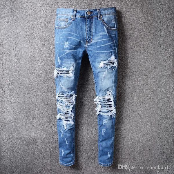 1 1 men designer jeans trend ripped jeans amiri fashion paint craft blue slim trousers men with small feet 2
1 1 men designer jeans trend ripped jeans amiri fashion paint craft blue slim trousers men with small feet 2