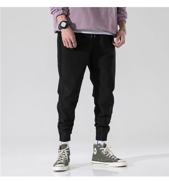 youth summer simple mens pants solid color loose men pencil pants four seasons relaxed casual trousers, Black
youth summer simple mens pants solid color loose men pencil pants four seasons relaxed casual trousers, Black