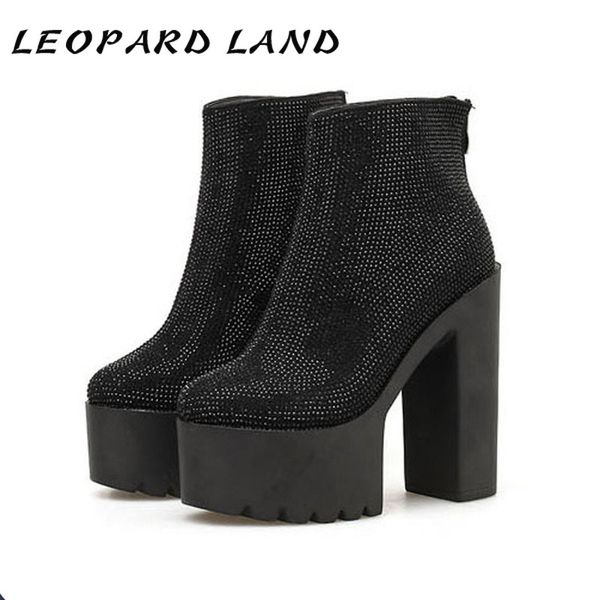 leopard land women fashion waterproof platform diamond hate sky high stage show high heels short boots shoes woman jxq, Black
leopard land women fashion waterproof platform diamond hate sky high stage show high heels short boots shoes woman jxq, Black