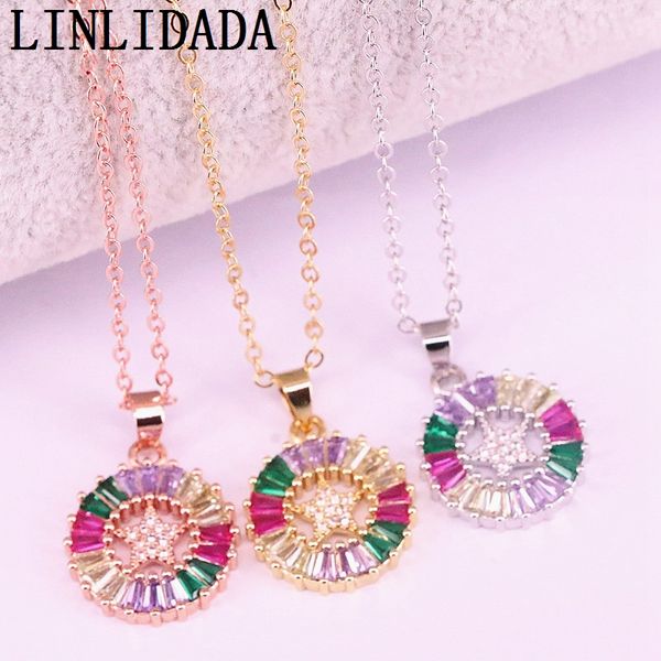 12pcs gold color multicolor crystal rainbow cz micro pave round charms fashion jewelry pendant necklaces, Silver
12pcs gold color multicolor crystal rainbow cz micro pave round charms fashion jewelry pendant necklaces, Silver
