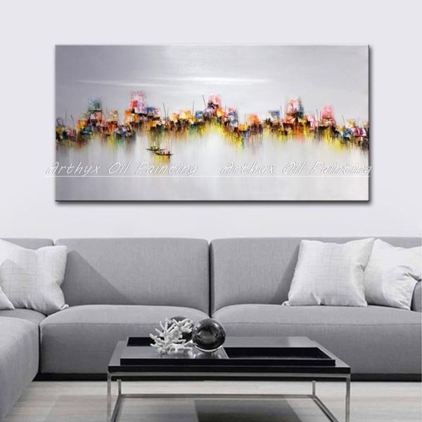arthyx large size hand painted fishing boats landscape oil paintings abstract canvas art wall picture for living room home decor
arthyx large size hand painted fishing boats landscape oil paintings abstract canvas art wall picture for living room home decor