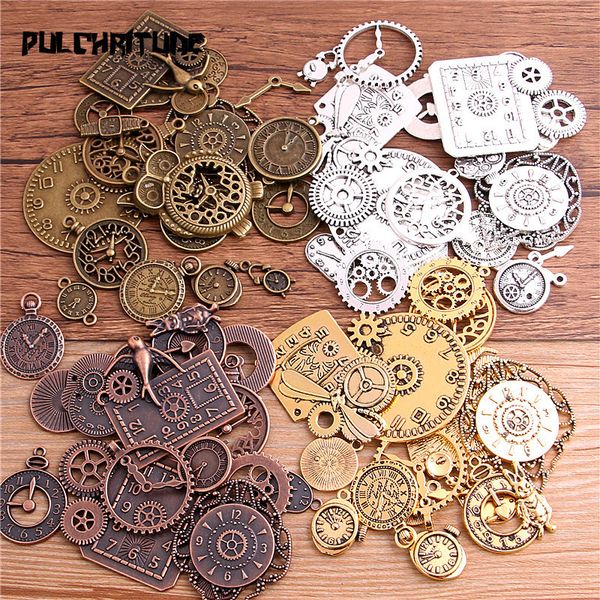 10pcs vintage metal zinc alloy mixed four clock pendant charms steampunk clock charms for diy jewelry making t6435, Golden;silver
10pcs vintage metal zinc alloy mixed four clock pendant charms steampunk clock charms for diy jewelry making t6435, Golden;silver
