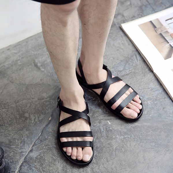 new summer sandals men leather classic roman sandals 2020 outdoor beach gladiator men's beach leather sandal shoes, eu38-46, Black
new summer sandals men leather classic roman sandals 2020 outdoor beach gladiator men's beach leather sandal shoes, eu38-46, Black