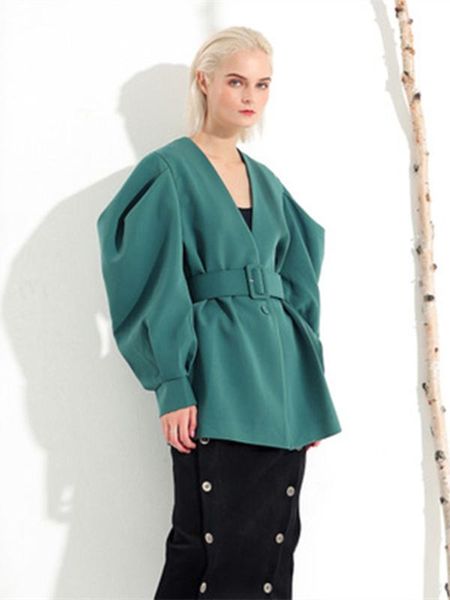 women spring fashion new clothes v-neck court styles 2020 lantern sleeves waist jacket wide belts female coats, Tan;black
women spring fashion new clothes v-neck court styles 2020 lantern sleeves waist jacket wide belts female coats, Tan;black