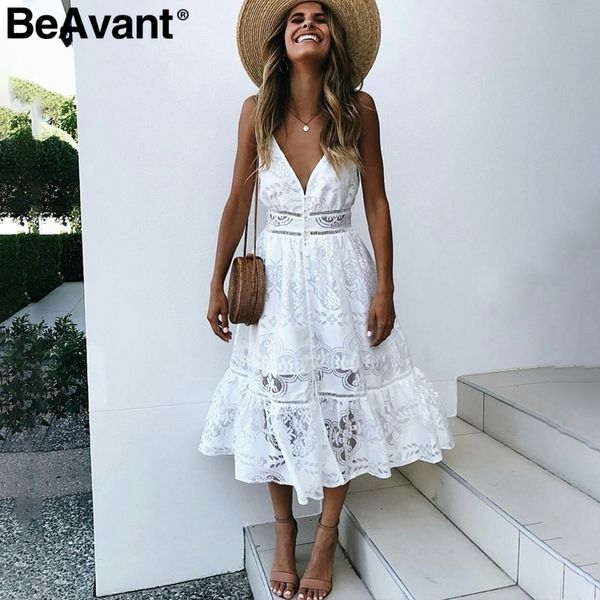 beavant v neck lace summer dress women strap button casual white dress female streetwear backless midi dress vestidos, Black;gray
beavant v neck lace summer dress women strap button casual white dress female streetwear backless midi dress vestidos, Black;gray