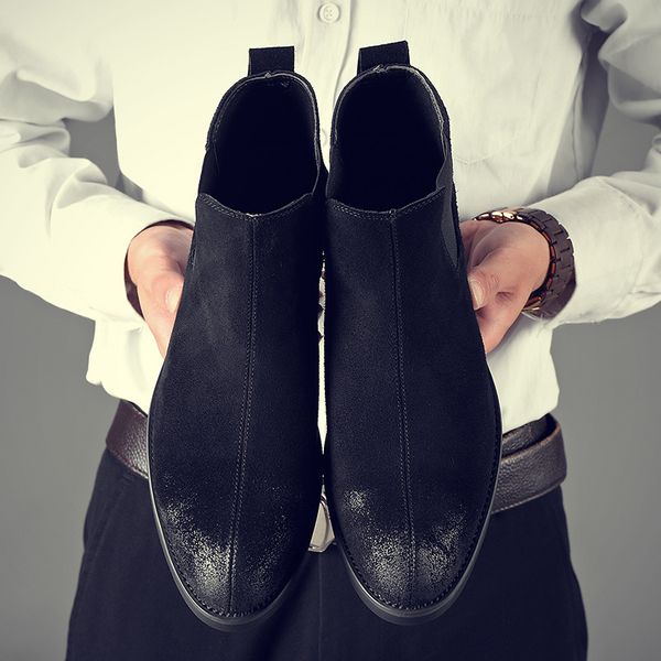 new autumn early winter shoes men boots suede leather chelsea boots single shoes genuine leather men ankle boots black a1965
new autumn early winter shoes men boots suede leather chelsea boots single shoes genuine leather men ankle boots black a1965