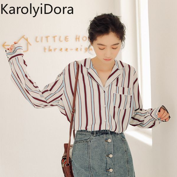 women striped blouse shirt long sleeve blouse notched shirts casual et chemisier femme blusas mujer de moda 2020, White
women striped blouse shirt long sleeve blouse notched shirts casual et chemisier femme blusas mujer de moda 2020, White