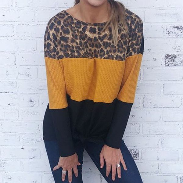 patchwork leopard print bandage sweater fashion women loose long sleeve clothes manteau femme hiver wt19, Black
patchwork leopard print bandage sweater fashion women loose long sleeve clothes manteau femme hiver wt19, Black
