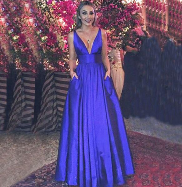 v neck prom party evening dresses vestiod de noiva seriea robe de soiree vestido novia formal prom gowns pockets, Black
v neck prom party evening dresses vestiod de noiva seriea robe de soiree vestido novia formal prom gowns pockets, Black
