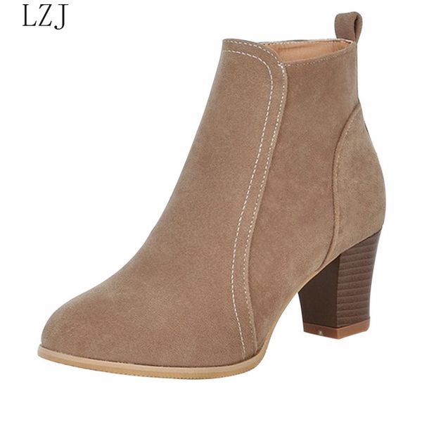 women ankle boot 2019 fashion suede leather boots high heel ladies shoes ankle boots women shoes dropshipping zapatos de mujer, Black
women ankle boot 2019 fashion suede leather boots high heel ladies shoes ankle boots women shoes dropshipping zapatos de mujer, Black
