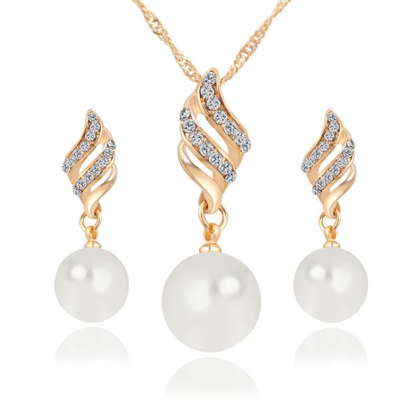 fashion women necklace earrings jewelry sets crystal gold color big simulated pearl wedding party jewelry sets for women, Silver
fashion women necklace earrings jewelry sets crystal gold color big simulated pearl wedding party jewelry sets for women, Silver