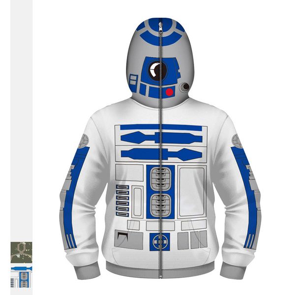 robot r2d2 hooded sweater children's cosplay masked zipper baseball uniform shirt children cute sweatshirt, Black
robot r2d2 hooded sweater children's cosplay masked zipper baseball uniform shirt children cute sweatshirt, Black