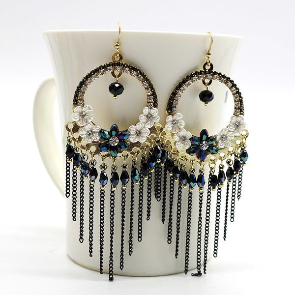 new crystal flowers big round tassel earrings 2020 cute crystal beads drop long earrings for women wedding party fashion jewelry, Golden
new crystal flowers big round tassel earrings 2020 cute crystal beads drop long earrings for women wedding party fashion jewelry, Golden