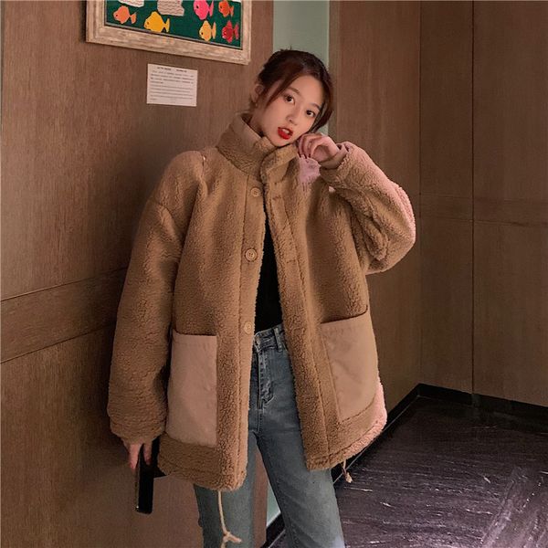wavsiyier women jacket coat woman vinatge korean elegant thick wool coat cotton 2020 new autumn winter loose outwear female lady, Black
wavsiyier women jacket coat woman vinatge korean elegant thick wool coat cotton 2020 new autumn winter loose outwear female lady, Black