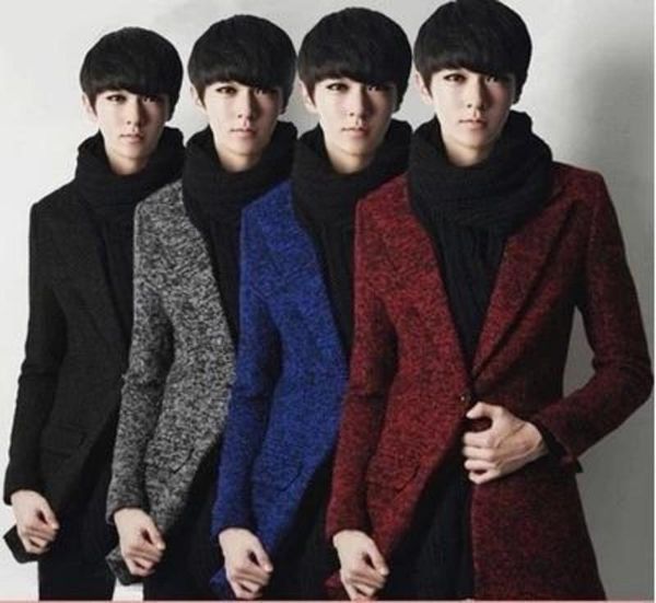 mens blazer lapel warm wool blend jacket overcoat outwear one button slim coat, Black
mens blazer lapel warm wool blend jacket overcoat outwear one button slim coat, Black