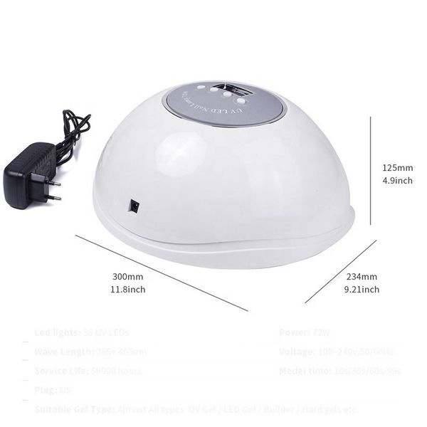 miqmi 72w professional nail dryer large space uv led nail gel polish manicure lamp art tools accessories beauty salon
miqmi 72w professional nail dryer large space uv led nail gel polish manicure lamp art tools accessories beauty salon
