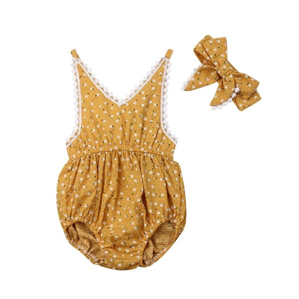 2019 floral romper for baby girl newborn kids sleeveless v neck yellow flower romper jumpsuit girls summer clothes, Blue
2019 floral romper for baby girl newborn kids sleeveless v neck yellow flower romper jumpsuit girls summer clothes, Blue