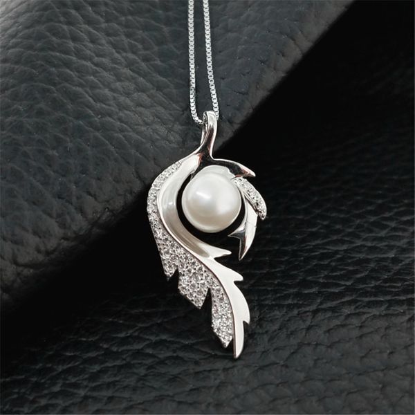 exquisite feather s925 sterling silver women's wedding pendant necklace settings mounting semi mount diy pearls jewelry for women dz083
exquisite feather s925 sterling silver women's wedding pendant necklace settings mounting semi mount diy pearls jewelry for women dz083