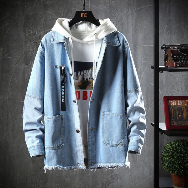 men light blue denim jackets and jeans coats new fashion men spring autumn casual denim coats loose jean jackets size 4xl, Black;brown
men light blue denim jackets and jeans coats new fashion men spring autumn casual denim coats loose jean jackets size 4xl, Black;brown