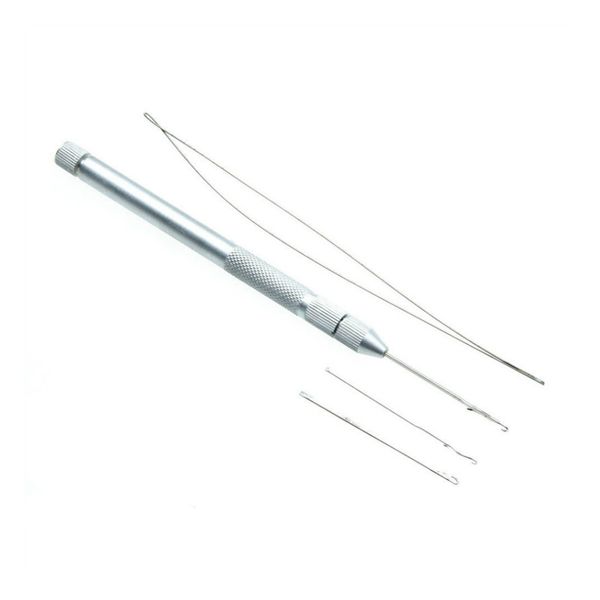 1pcs 2in1 loop needle holder with 3pcs needles aluminum crochet holder needle hook for hair braiding and latch hook kit
1pcs 2in1 loop needle holder with 3pcs needles aluminum crochet holder needle hook for hair braiding and latch hook kit