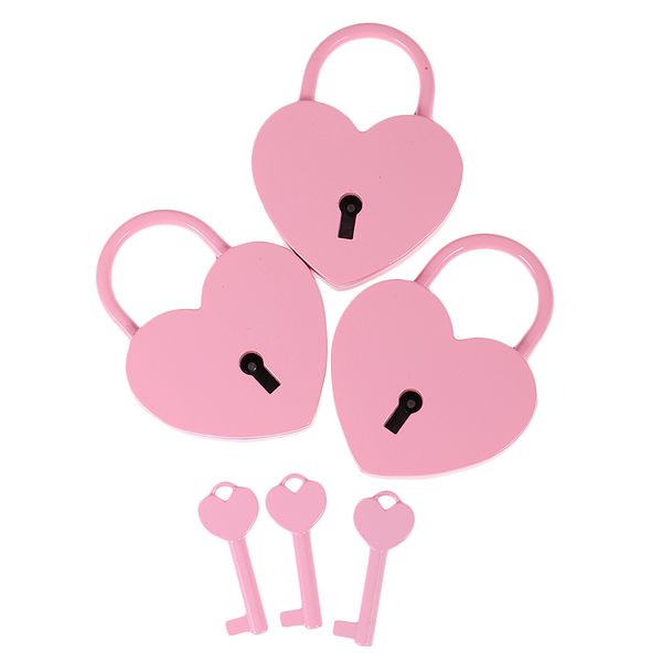 set of 3pcs vintage heart shape padlock with key backpack travel gym supplies travel accessory pink
set of 3pcs vintage heart shape padlock with key backpack travel gym supplies travel accessory pink