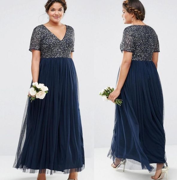 custom made plus size 2020 sequins formal prom dresses v neck short sleeve ankle length evening gowns dark navy party dress, Black;red
custom made plus size 2020 sequins formal prom dresses v neck short sleeve ankle length evening gowns dark navy party dress, Black;red