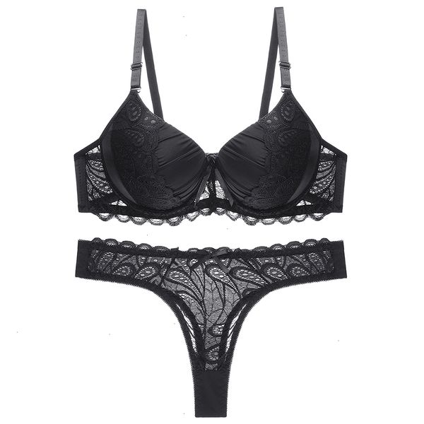b c cup hollow out women bra set push up solid lace bra brief sets transparent underwear panty set, Red;black
b c cup hollow out women bra set push up solid lace bra brief sets transparent underwear panty set, Red;black