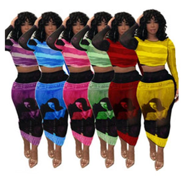 mesh see though tie dye print skirt women 's set long sleeve short tee bodycon midi skirt suit two piece set tracksuit s-2xl, Gray
mesh see though tie dye print skirt women 's set long sleeve short tee bodycon midi skirt suit two piece set tracksuit s-2xl, Gray