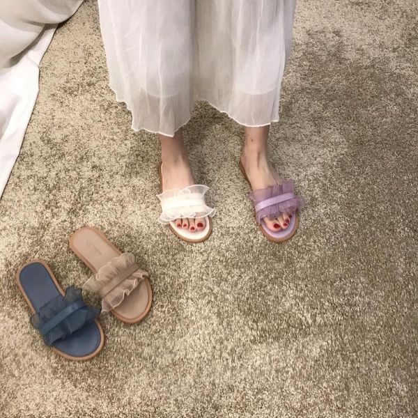2020 new wild fashion outer wear summer flat antiskid slippers pregnant women soft lace net red slippers for women, Black
2020 new wild fashion outer wear summer flat antiskid slippers pregnant women soft lace net red slippers for women, Black