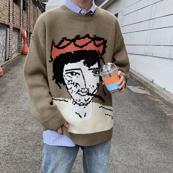 winter new sweater men warm fashion cartoon printing casual o-neck knit pullover man loose long-sleeved sweater male clothes, White;black
winter new sweater men warm fashion cartoon printing casual o-neck knit pullover man loose long-sleeved sweater male clothes, White;black